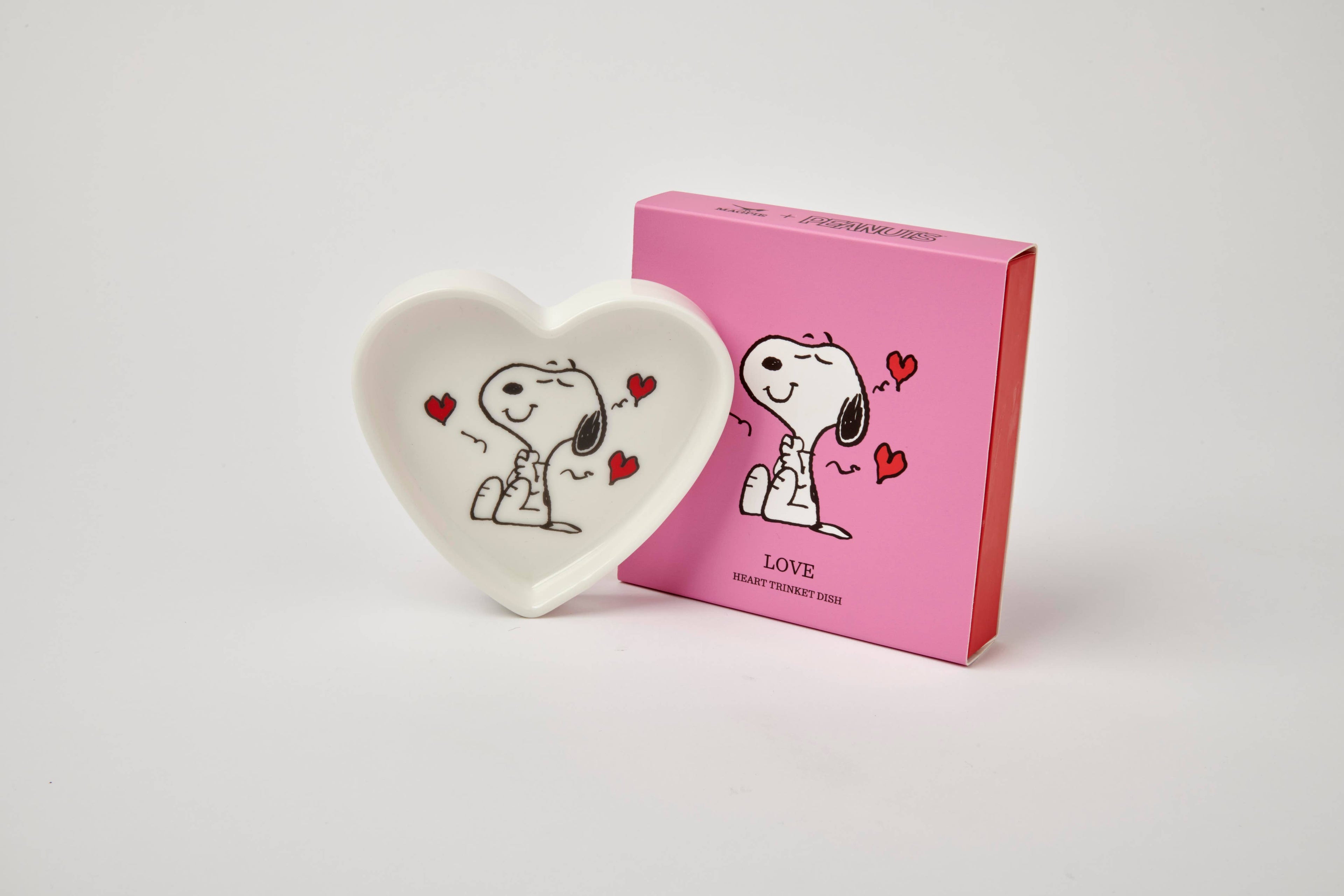 Peanuts hartvormig keramisch schaaltje - Love
